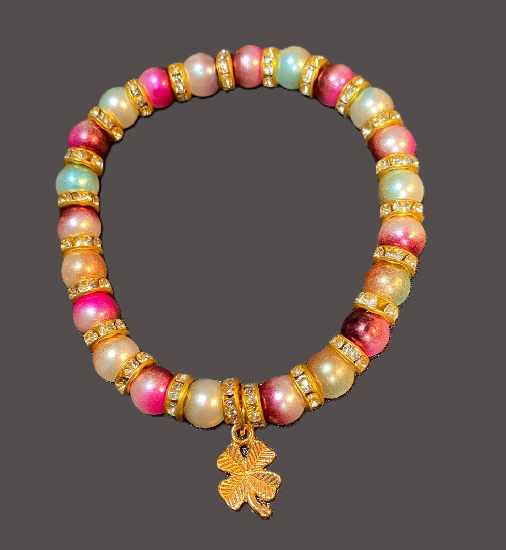 Pastel Pearl Charm Bracelet