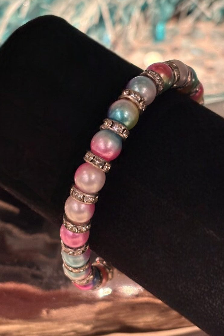Pastel Pearl Charm Bracelet