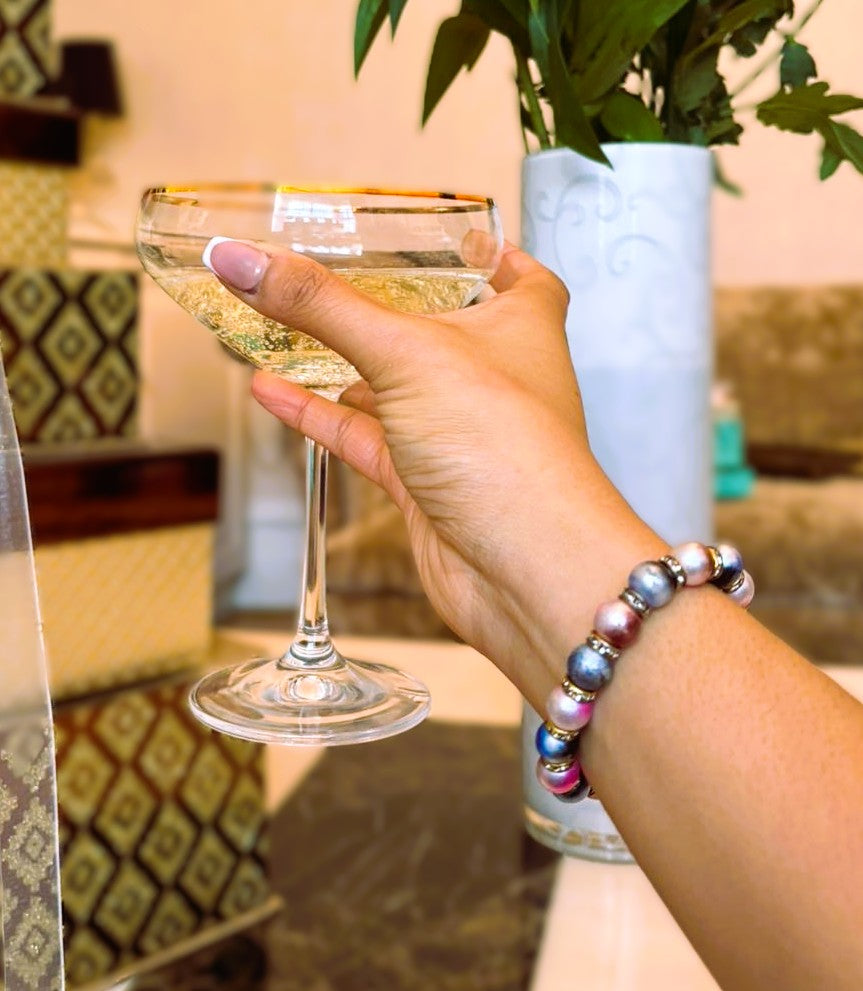 Deep Pastel Pearl Bracelet