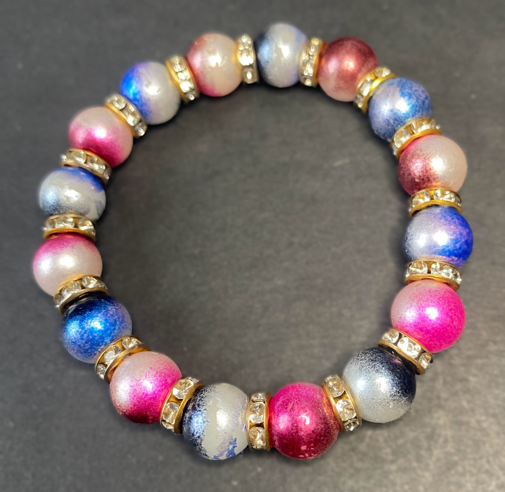 Deep Pastel Pearl Bracelet