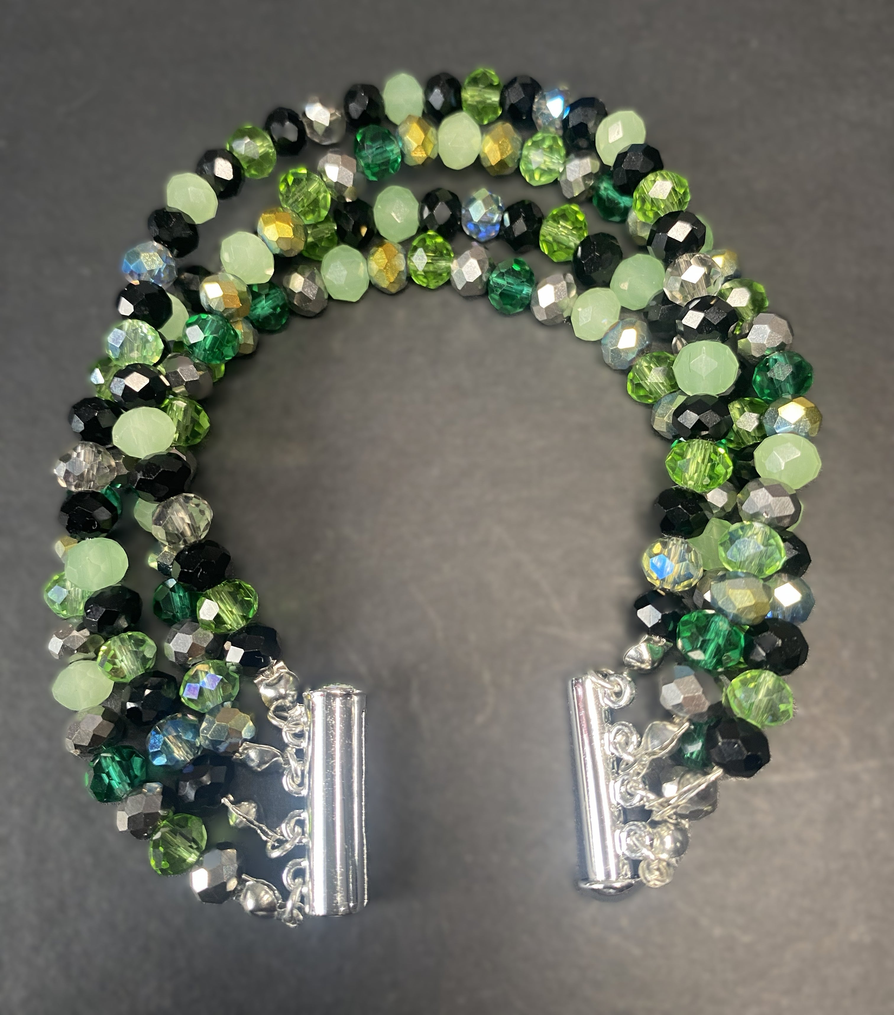 Emerald Glow Trio Bracelet