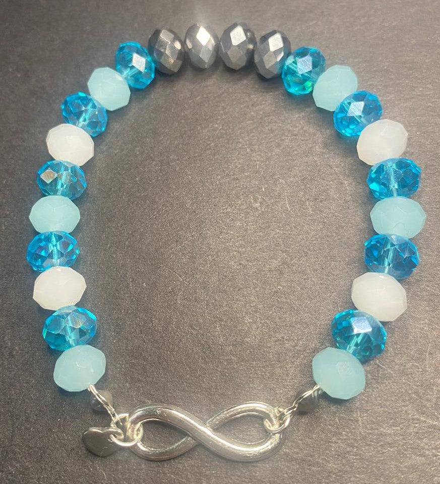Blue Infinity Charm Bracelet