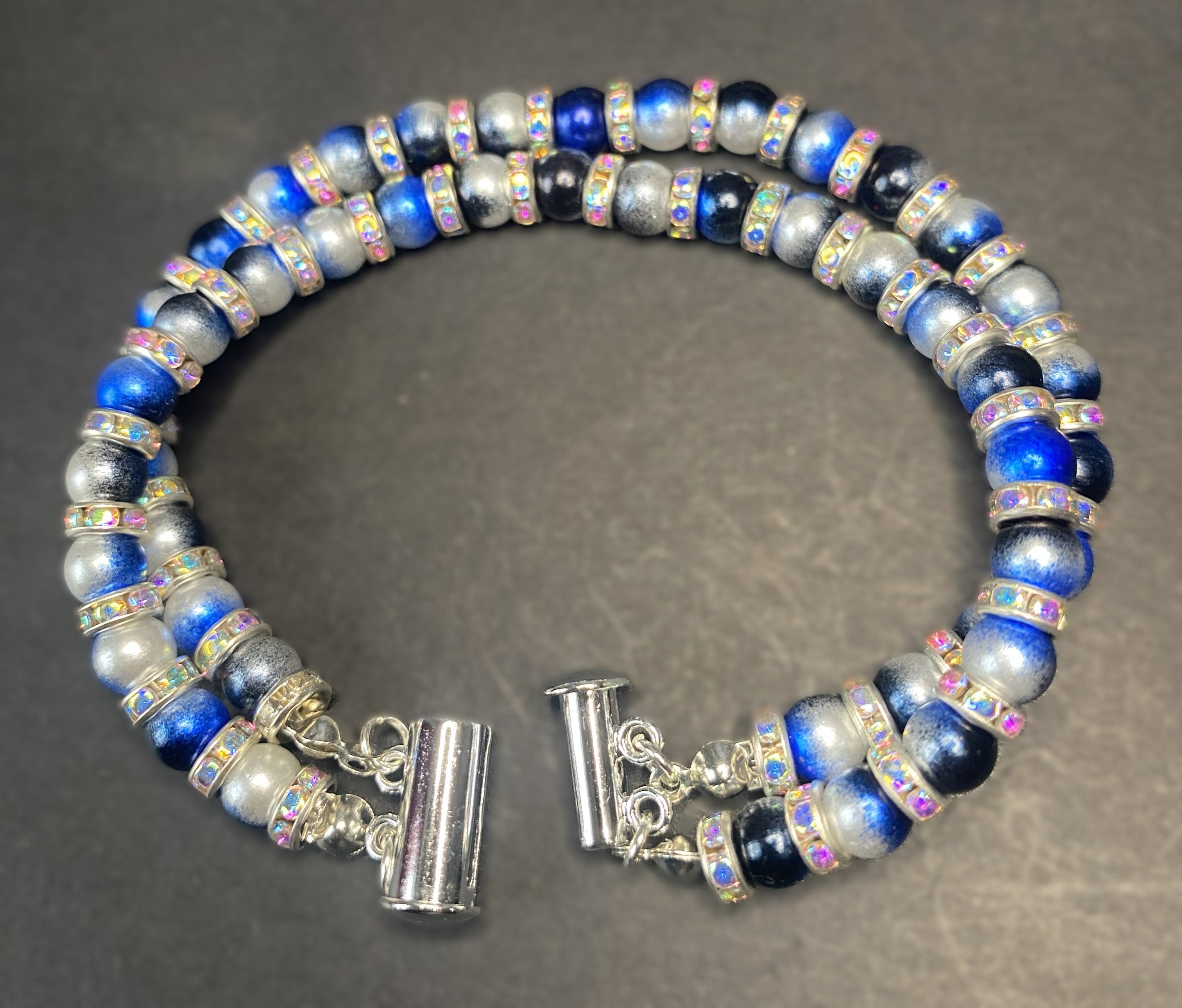 Twilight Blue Double Strand Bracelet