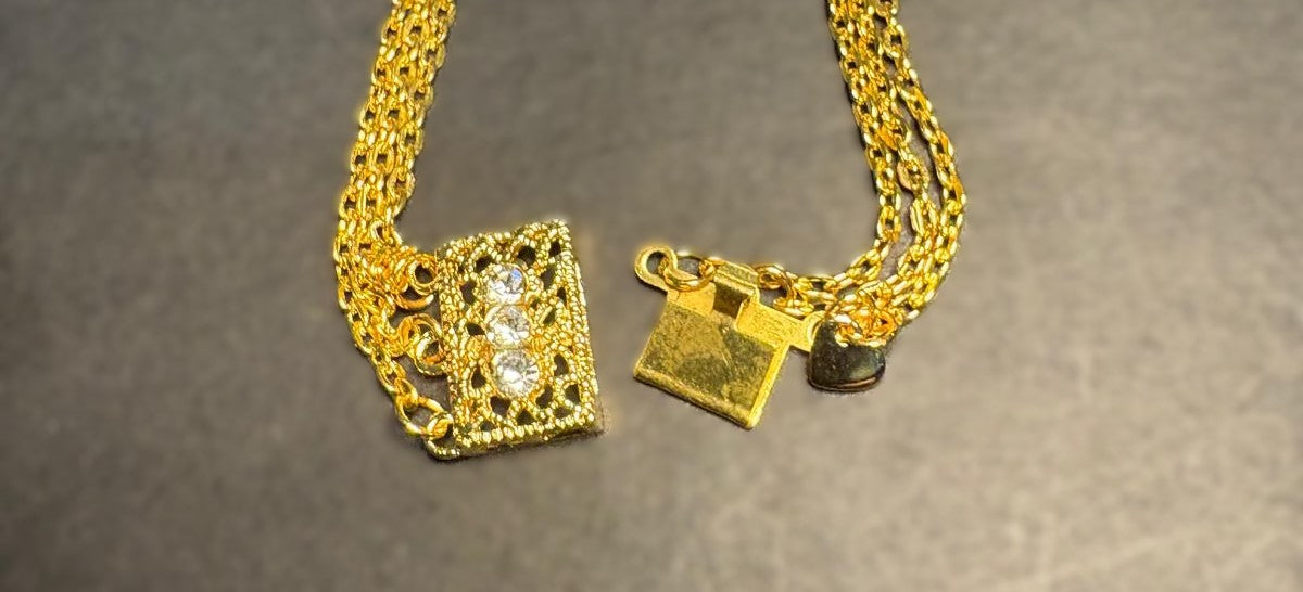 Golden Trinity Chain Bracelet