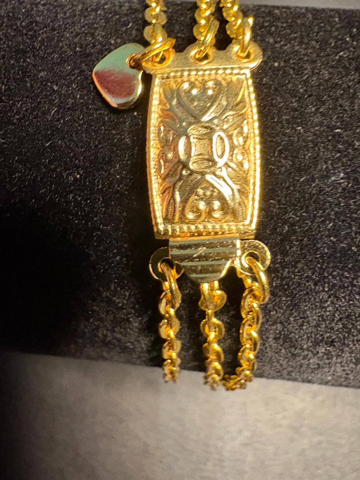 Golden Harmony Triple Chain Bracelet