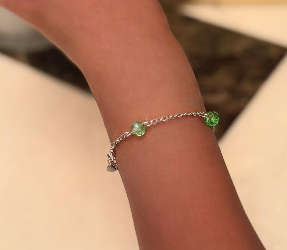 Emerald Whisper Chain Bracelet