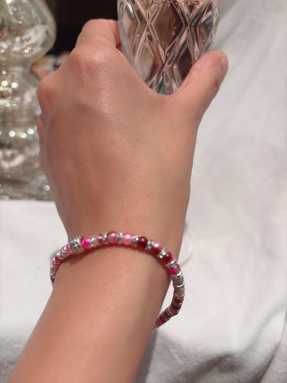 Rosy Radiance Stretch Bracelet