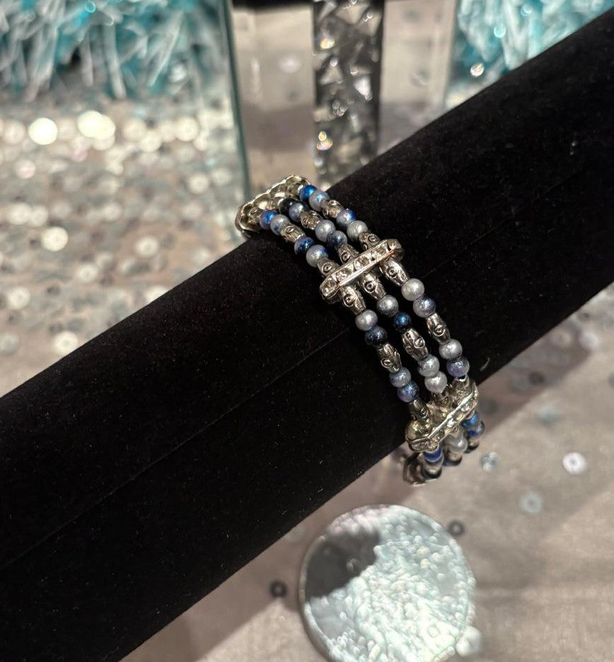 Blue Serene Trio Bracelet