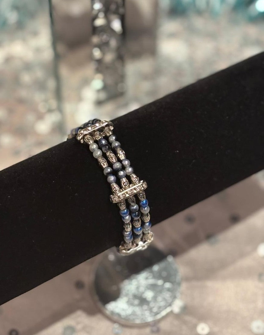 Blue Serene Trio Bracelet