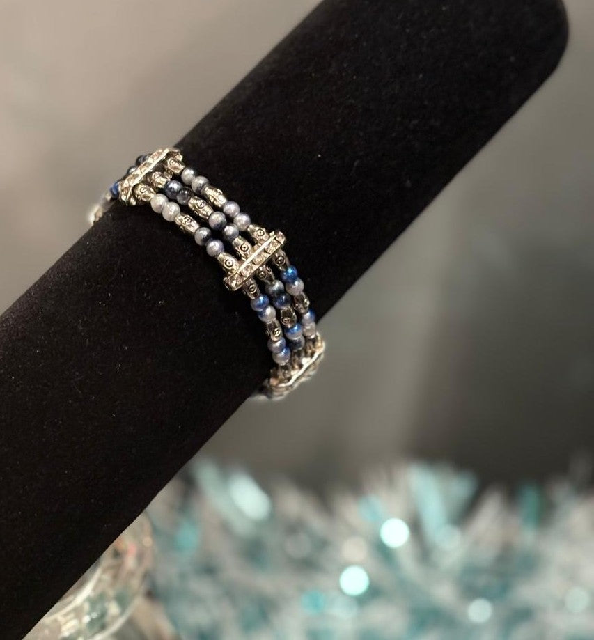 Blue Serene Trio Bracelet