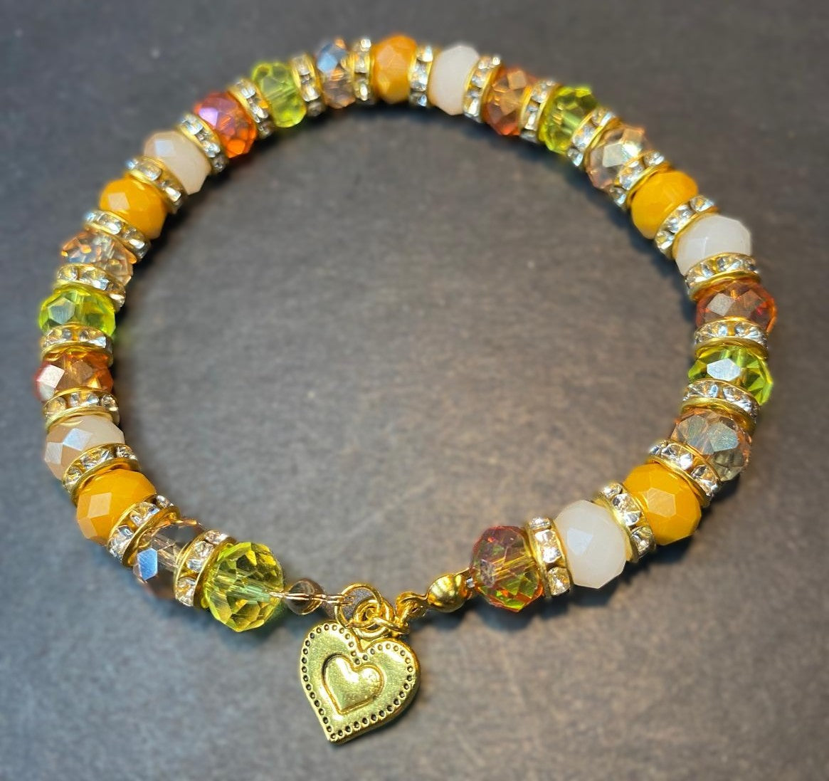 Golden Citrine Heart Bracelet