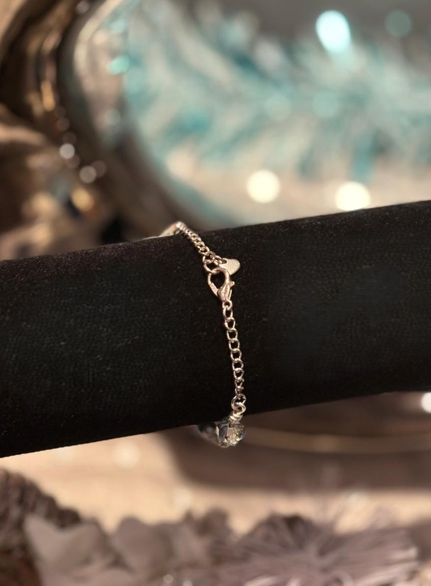 Midnight Blue Crystal Chain Bracelet