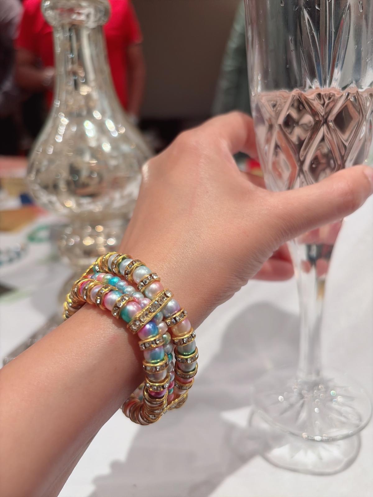 Radiant Pastel Triple-Row Bracelet