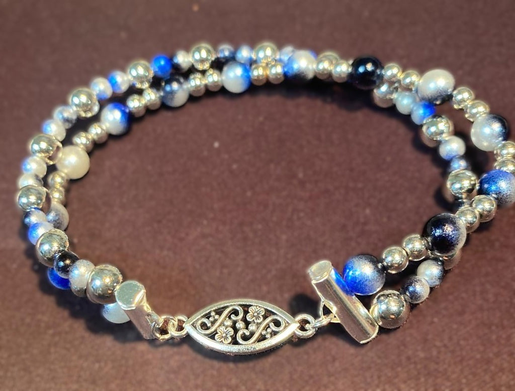 Blue Starlit Double Bracelet