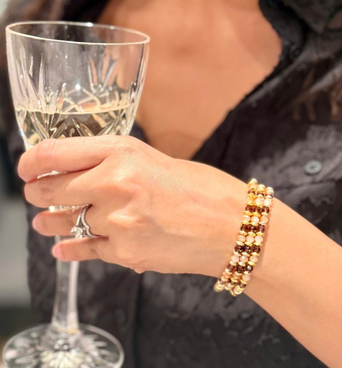 Garnet Cascade Bracelet