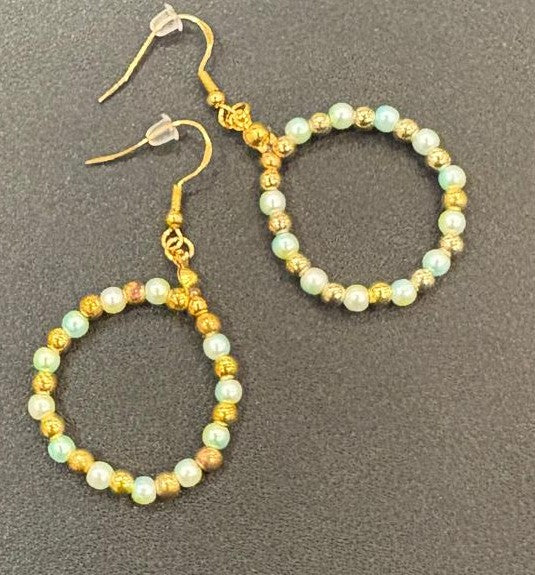 Opal Glow Hoop Earrings