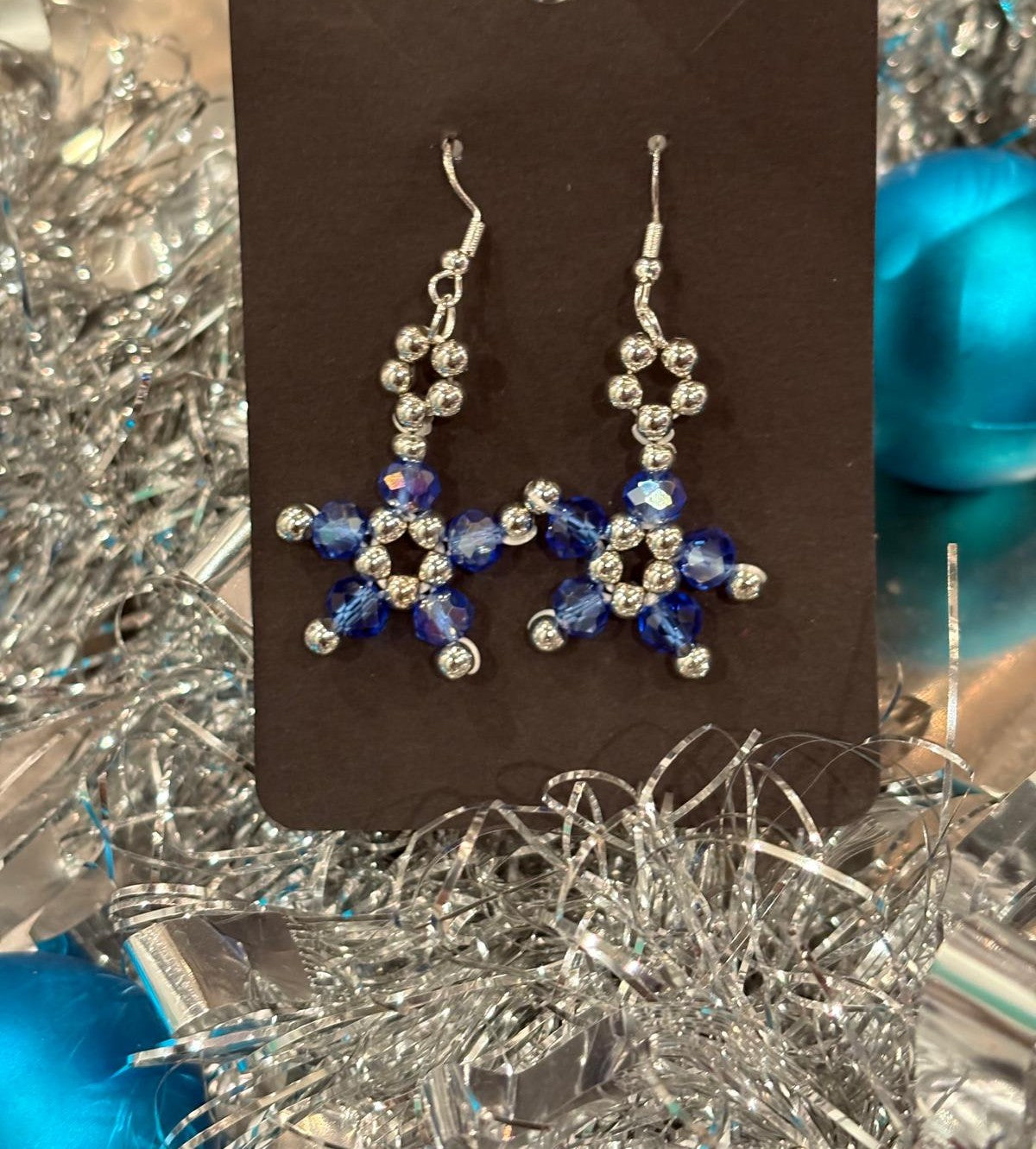 Winter Sapphire Spark Earrings