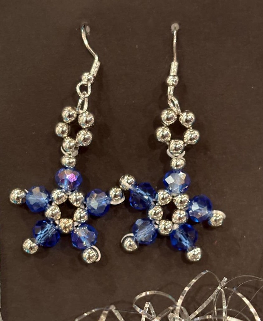 Winter Sapphire Spark Earrings