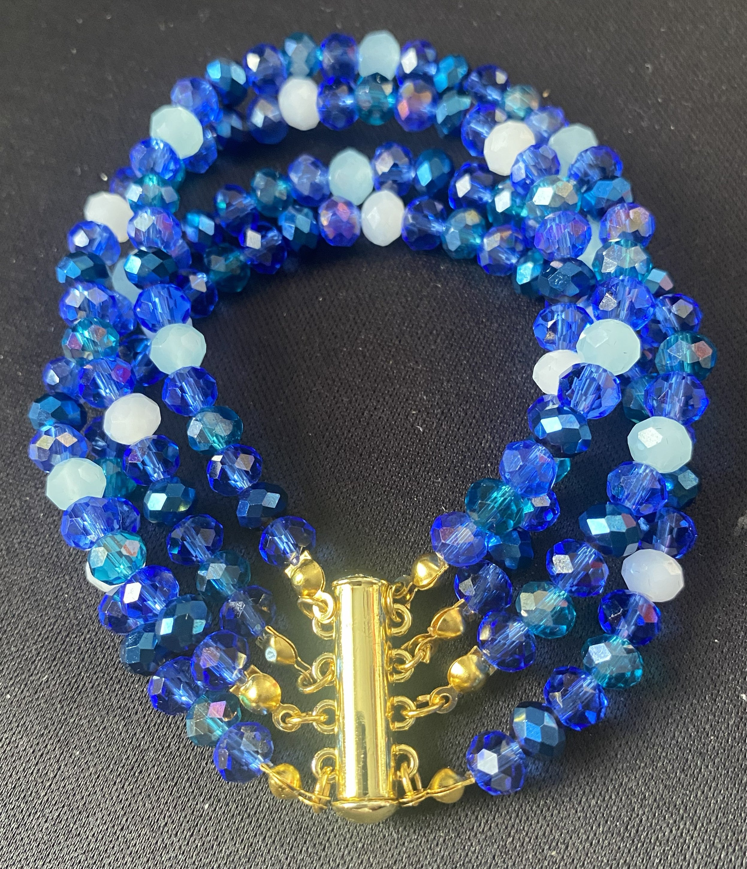 Azure Trio Cascade Bracelet