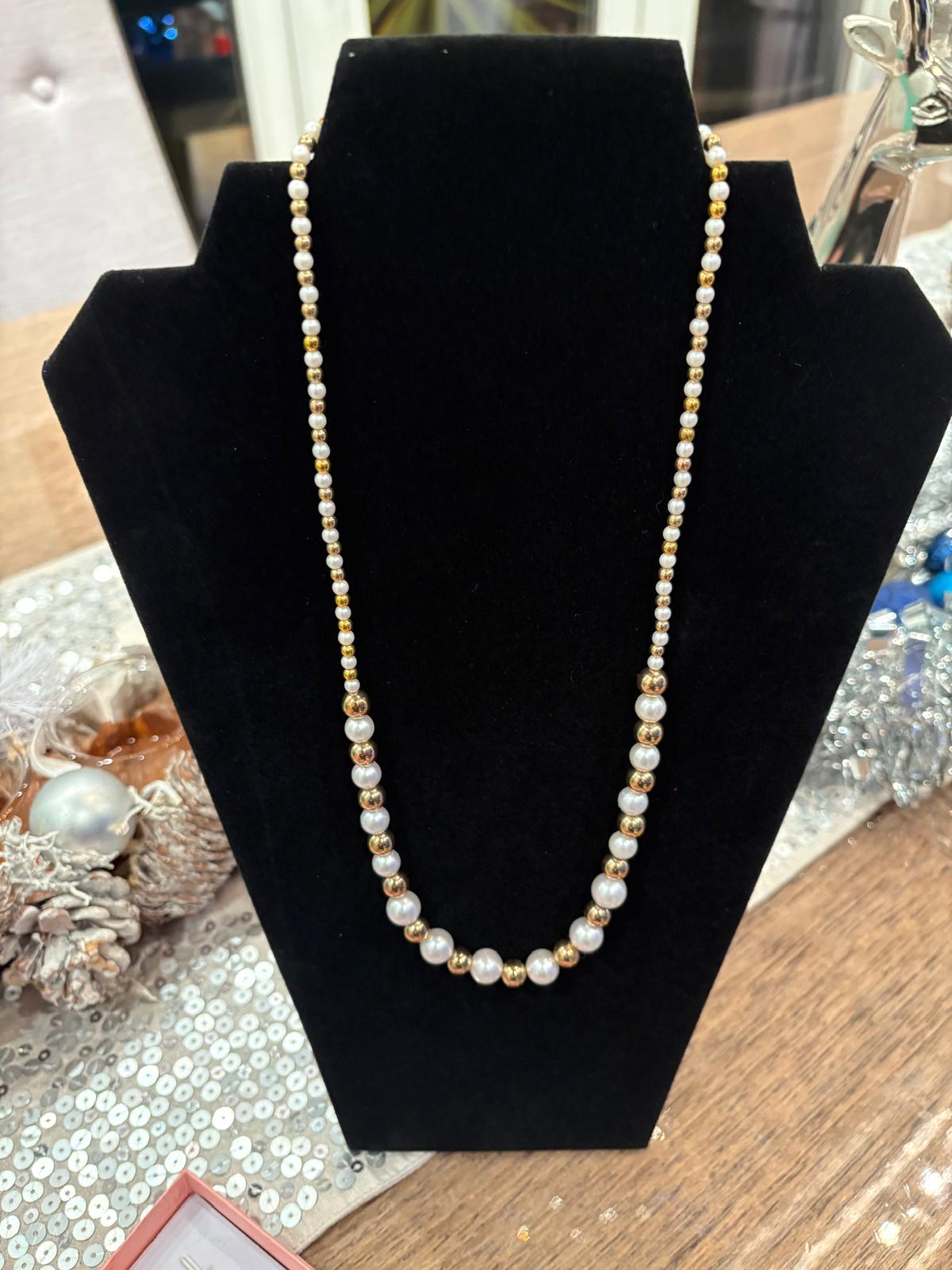 Golden Pearl Grace Necklace