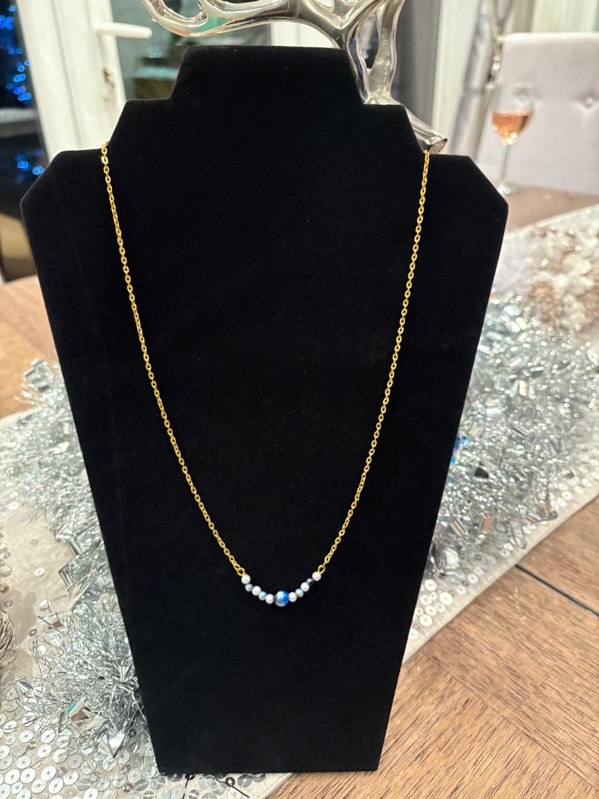 Blue Glow Chain Necklace