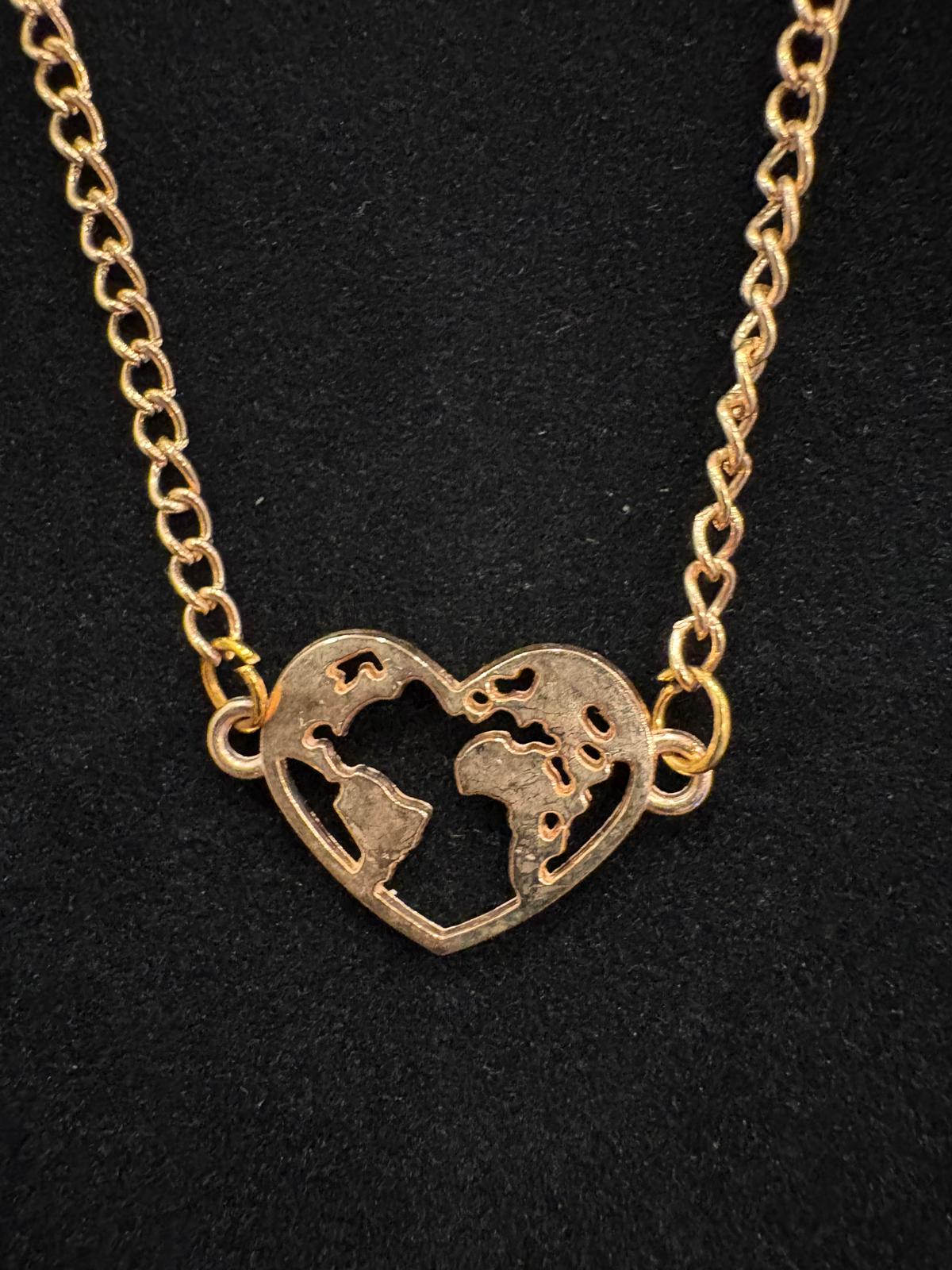 World Map Chain Necklace