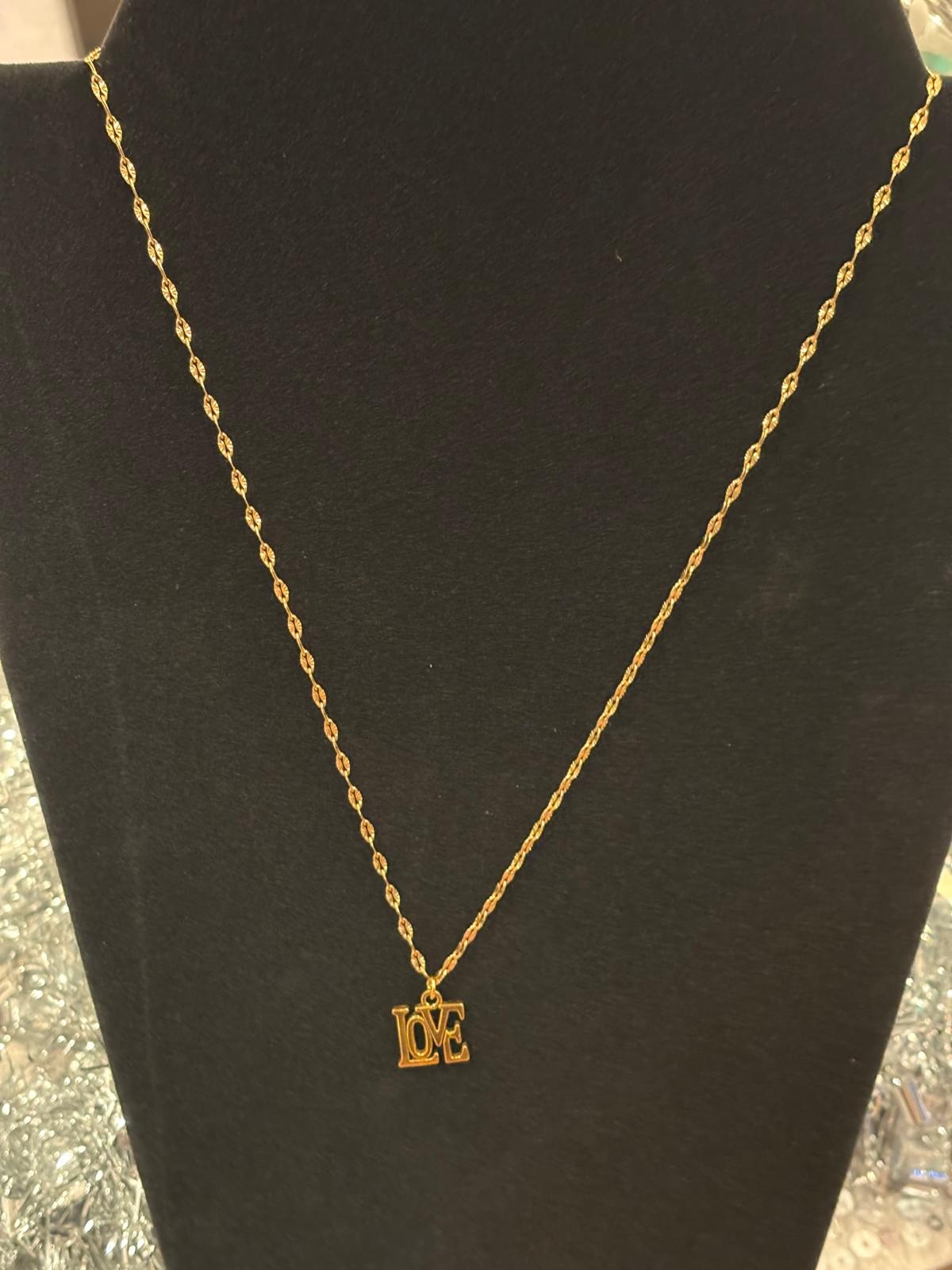 Golden Love Chain Necklace