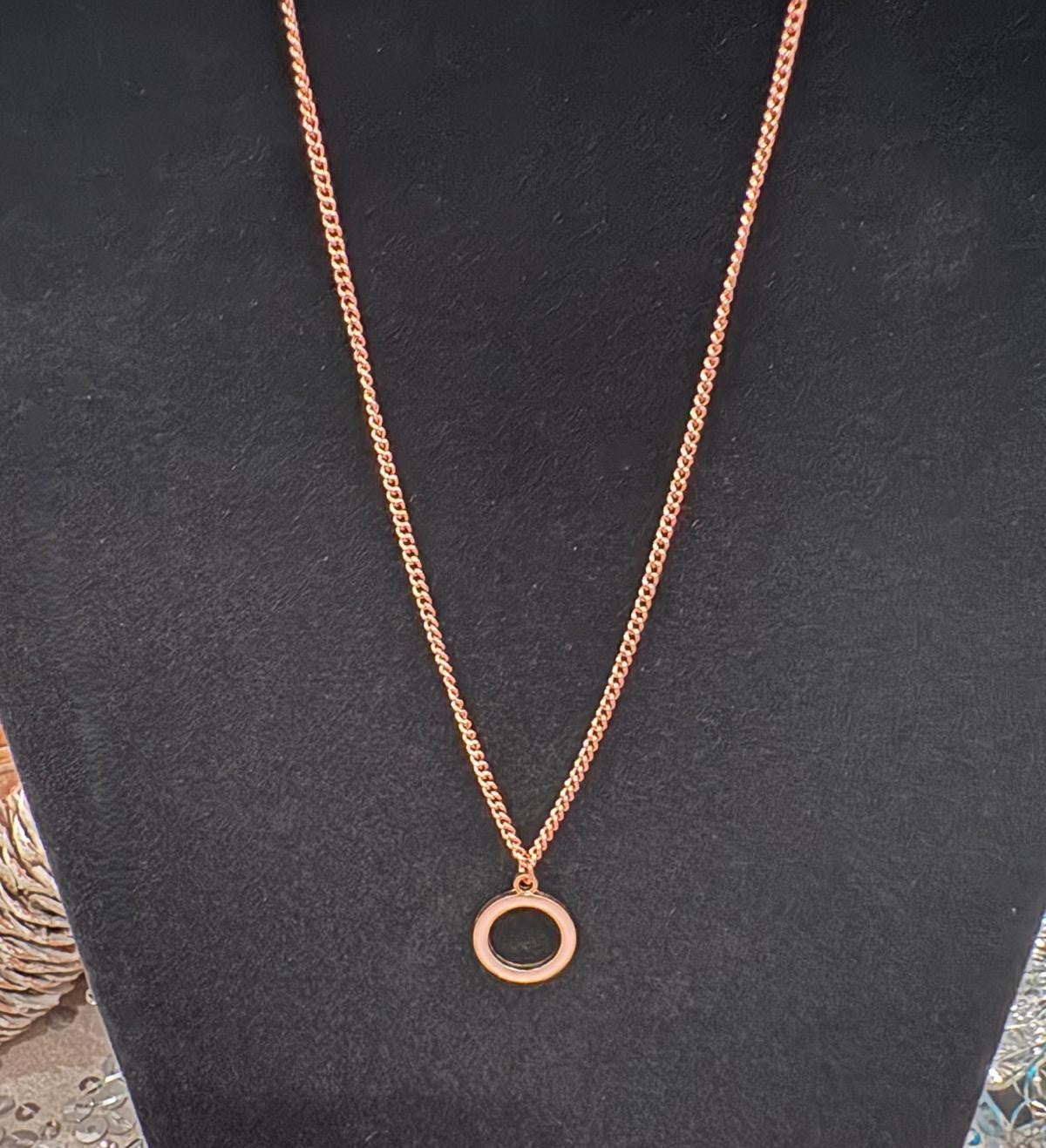 Rose Gold Circle Glow Necklace