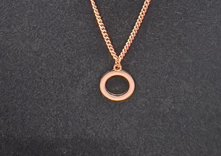 Rose Gold Circle Glow Necklace