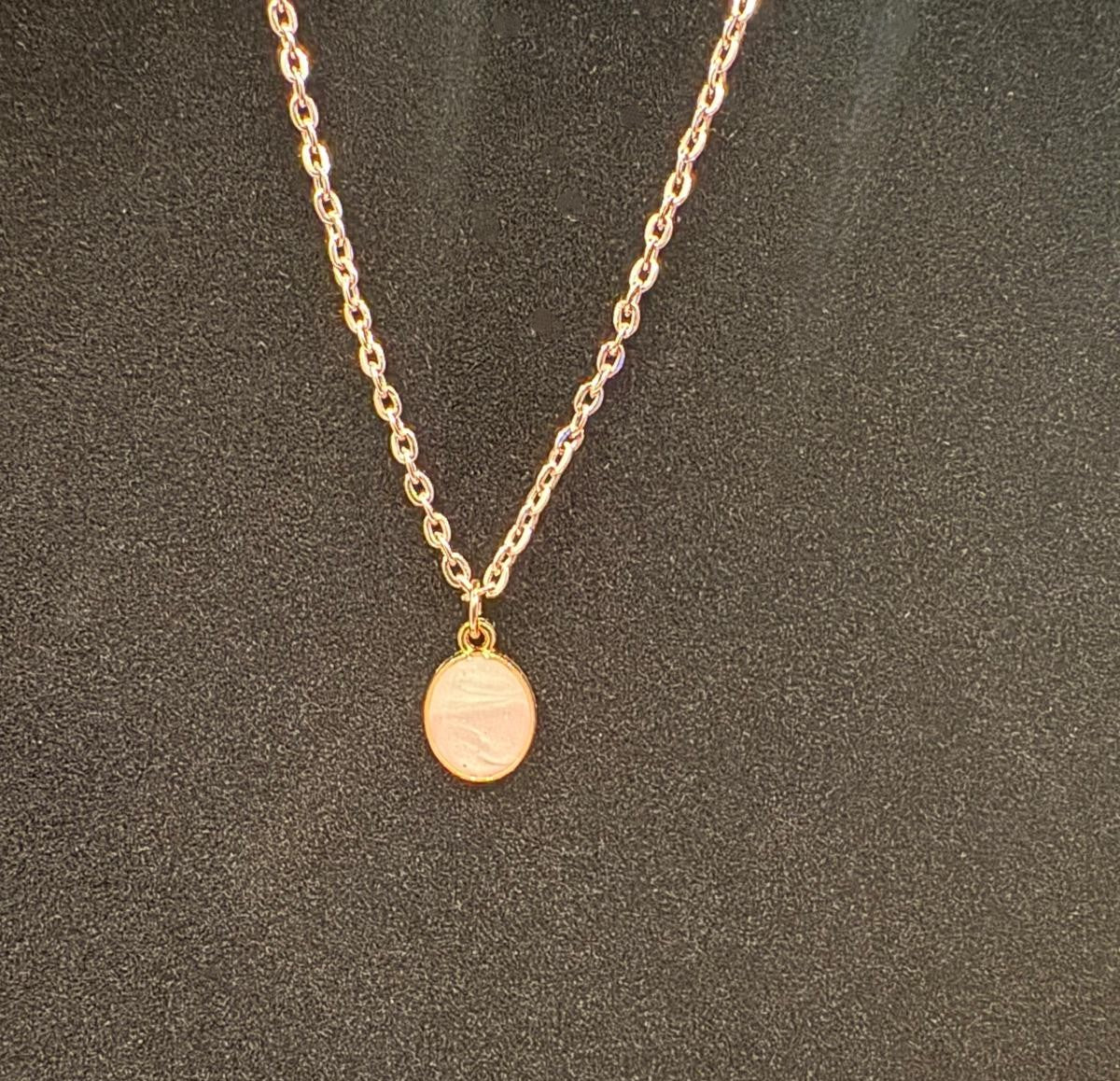 Rose Gold Pearl Drop Necklace