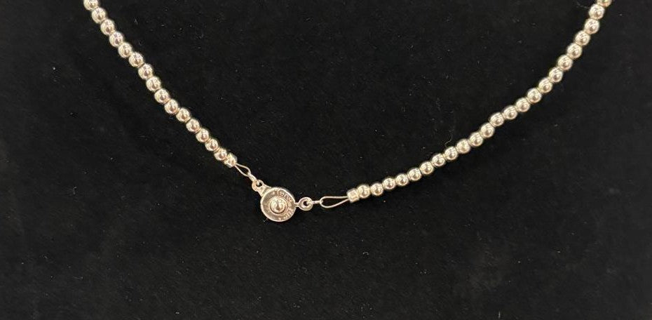 Silver Orbit Pearl Necklace