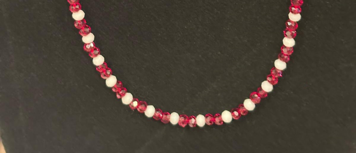 Scarlet Snowfall Necklace