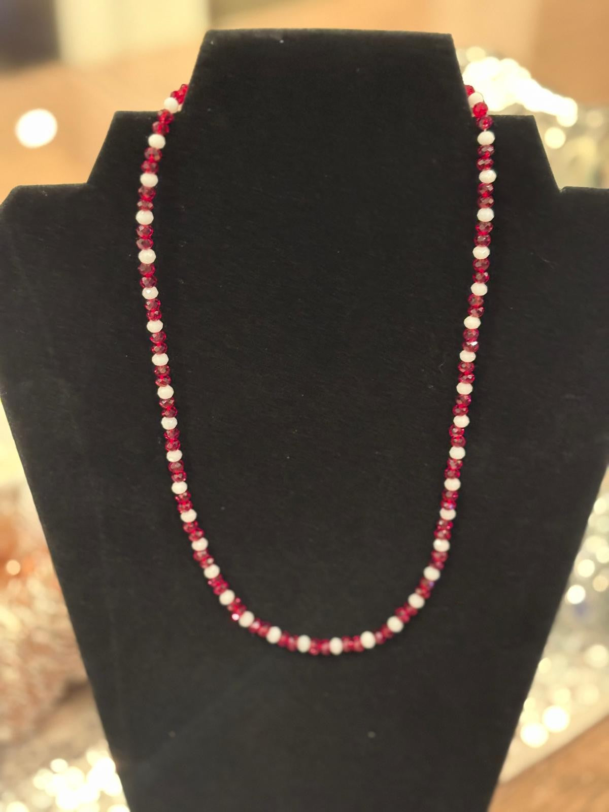 Scarlet Snowfall Necklace